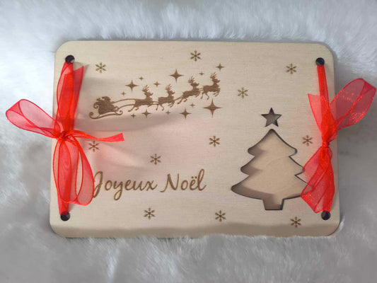Carte billet de noël