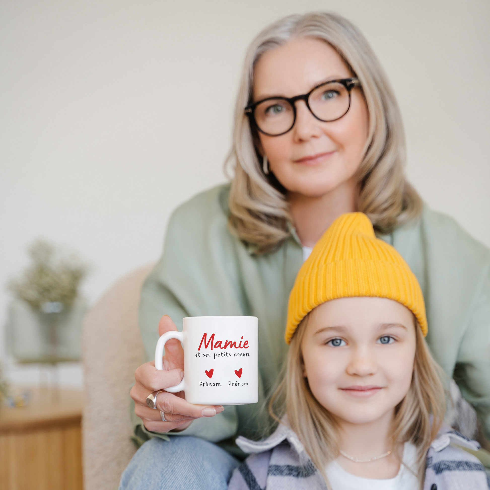 mug mamie et ses petits coeurs fête des grands mères